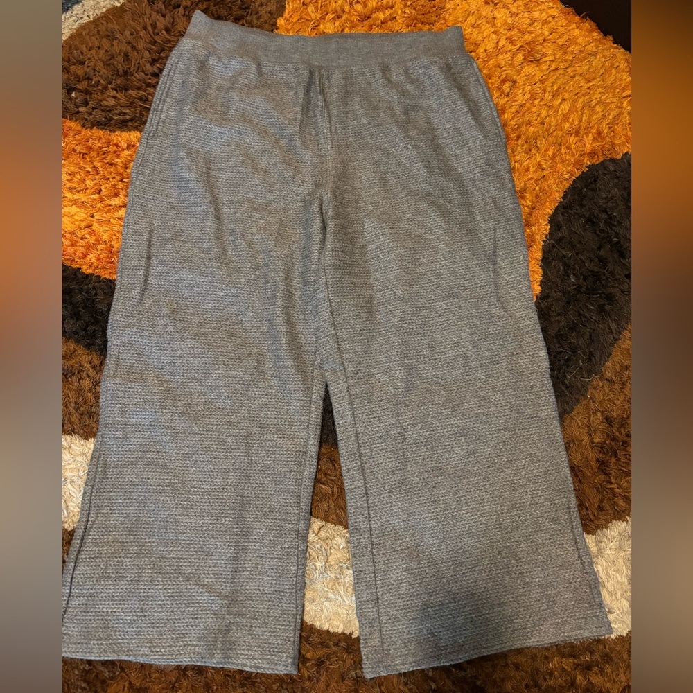 Lands’End, Soft, Gray, Wide Leg, Lounge Pants